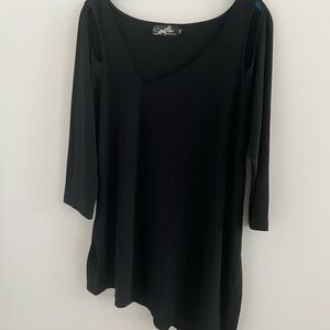 Sympli Elegant Black Tunic Top